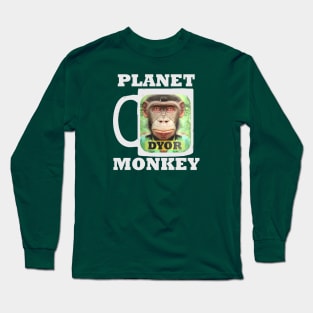 Planet monkey dyor funny meme Long Sleeve T-Shirt